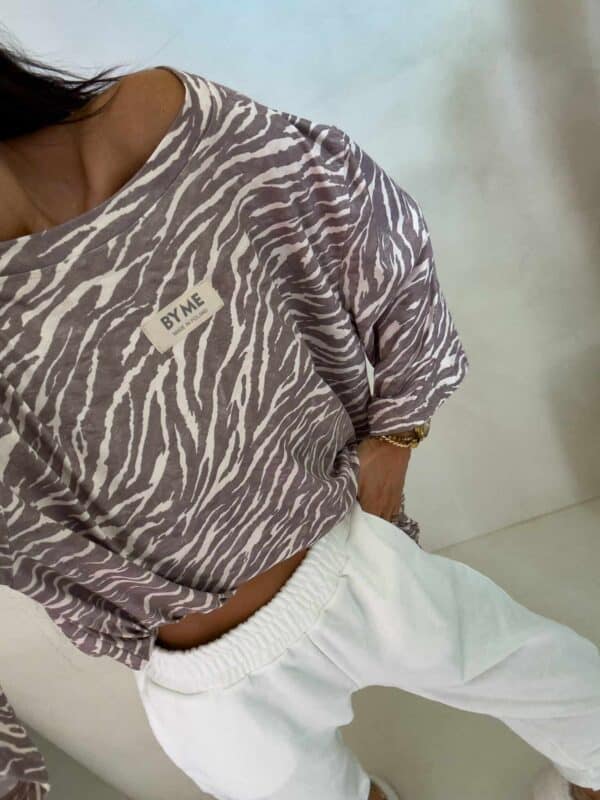 Bluzka MARMARIS print zebra - mokka