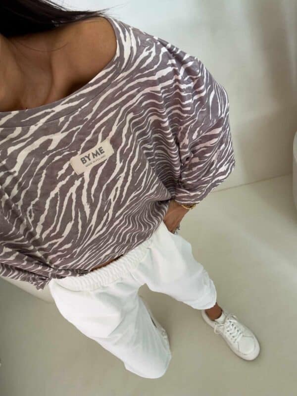 Bluzka MARMARIS print zebra - mokka