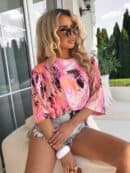 Bluzka MARMARIS print panterka - różowo-pomarańczowa