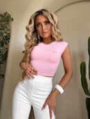 Bluzka LOVELY - jasny róż