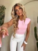 Bluzka LOVELY - jasny róż