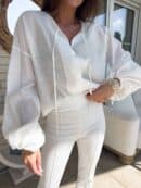 Bluzka BOHO – ecru