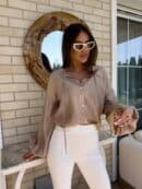 Bluzka BOHO – mokka