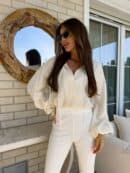 Bluzka BOHO – jasny beż