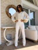 Bluzka BOHO – jasny beż