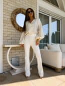 Bluzka BOHO – jasny beż