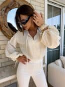 Bluzka BOHO – jasny beż