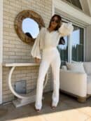 Bluzka BOHO – jasny beż