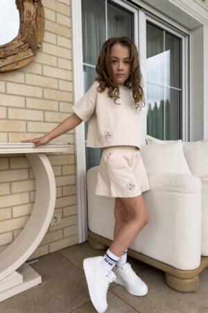 Komplet FUNKY GIRL – beżowy