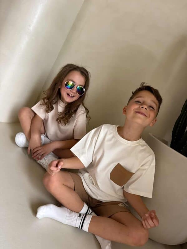 Komplet dziecięcy ESTILO – ecru-beżowy