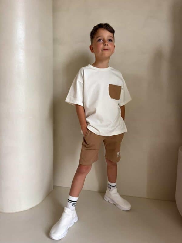 Komplet dziecięcy ESTILO – ecru-beżowy