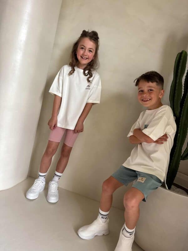 Komplet dziecięcy ESTILO – ecru-szałwiowy