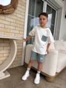 Komplet dziecięcy ESTILO – ecru-szałwiowy