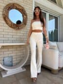 Komplet QUEEN logo – ecru