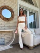 Komplet QUEEN logo – ecru