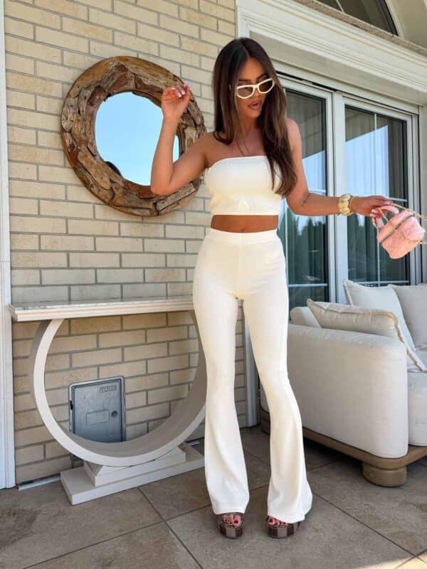 Komplet QUEEN logo – ecru