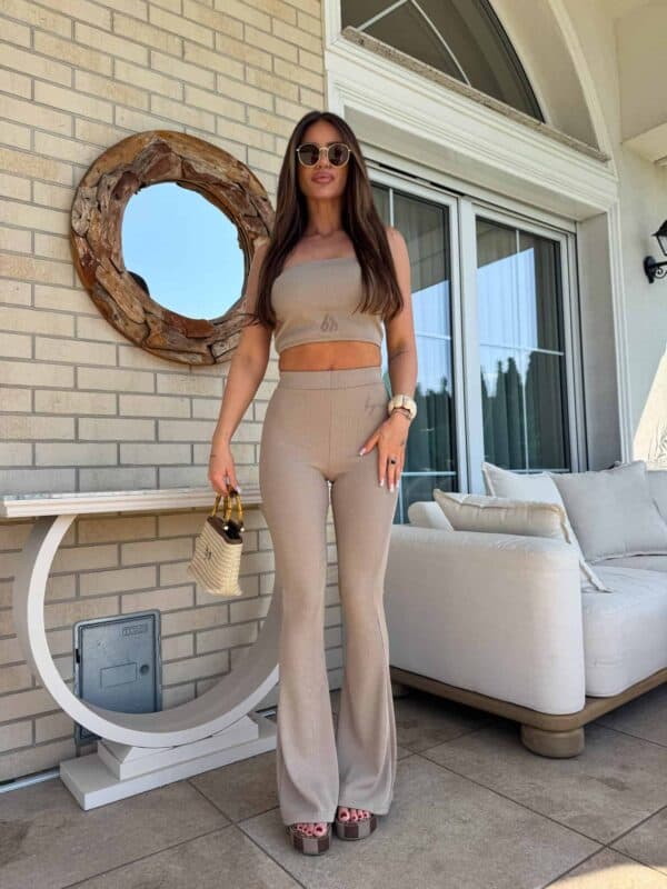 Komplet QUEEN logo – mokka