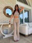 Komplet QUEEN logo – mokka