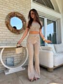 Komplet QUEEN logo – mokka