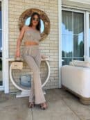 Komplet QUEEN logo – mokka