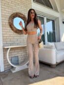 Komplet QUEEN logo – mokka