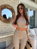 Komplet QUEEN logo – mokka