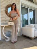 Komplet QUEEN logo – mokka