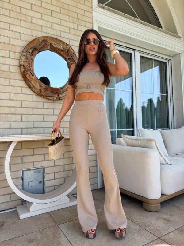 Komplet QUEEN logo – mokka