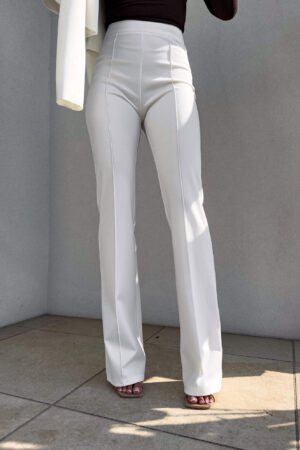 Spodnie DZWONY - ecru