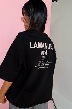 Tshirt LABEL czarny