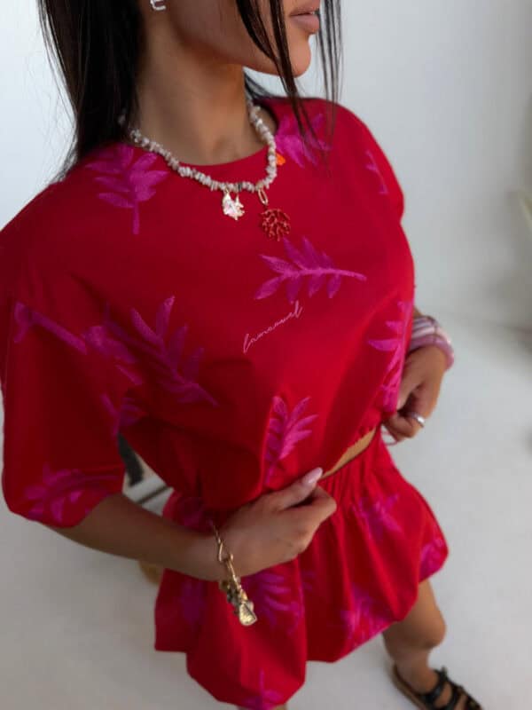 Komplet GARDENIA czerwony