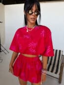 Komplet GARDENIA czerwony