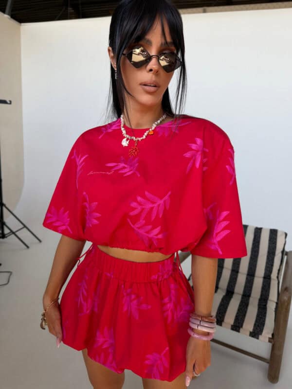 Komplet GARDENIA czerwony