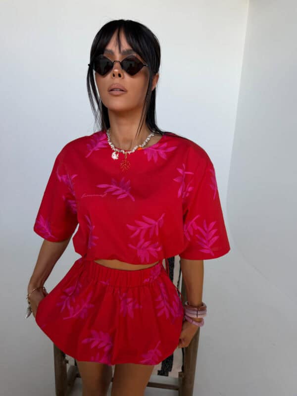 Komplet GARDENIA czerwony