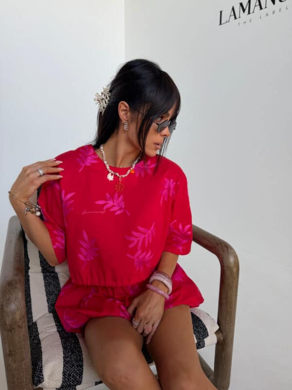 Komplet GARDENIA czerwony