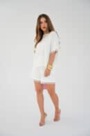 T-Shirt damski BG Hey | ecru
