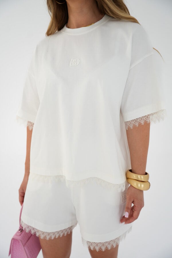 T-Shirt damski BG Hey | ecru