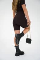 Legginsy kolarki damskie BG Dutti | gorzka czekolada