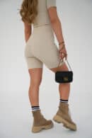 Legginsy kolarki damskie BG Dutti | jasny beż