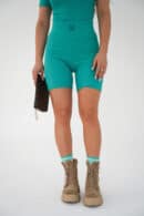 Legginsy kolarki damskie BG Dutti | lazur