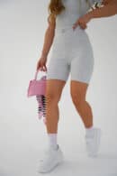 Legginsy kolarki damskie BG Dutti | szary melanż