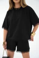 T-Shirt damski BG Hey | czarny T-Shirt damski BG Hey | czarny