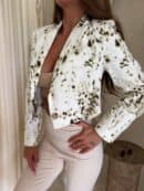 Marynarka SLIM print lampart - ecru Marynarka SLIM print lampart - ecru