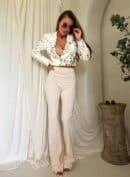 Marynarka SLIM print lampart - ecru Marynarka SLIM print lampart - ecru