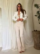 Marynarka SLIM print lampart - ecru Marynarka SLIM print lampart - ecru