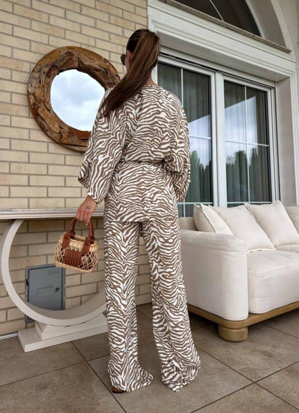 Komplet SILIA print zebra – ecru-beż Komplet SILIA print zebra – ecru-beż