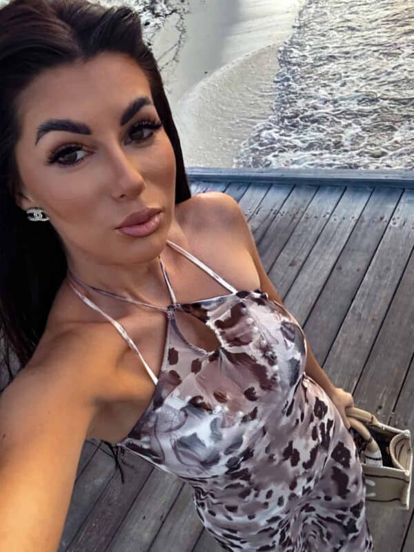 Sukienka siatka HARPER SHEER - panterka