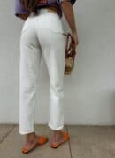 Jeansy MOM FIT – ecru