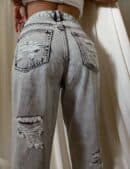 Jeansy MOM FIT PREMIUM –  szare