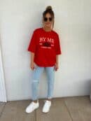 T-shirt VIBES - czerwony